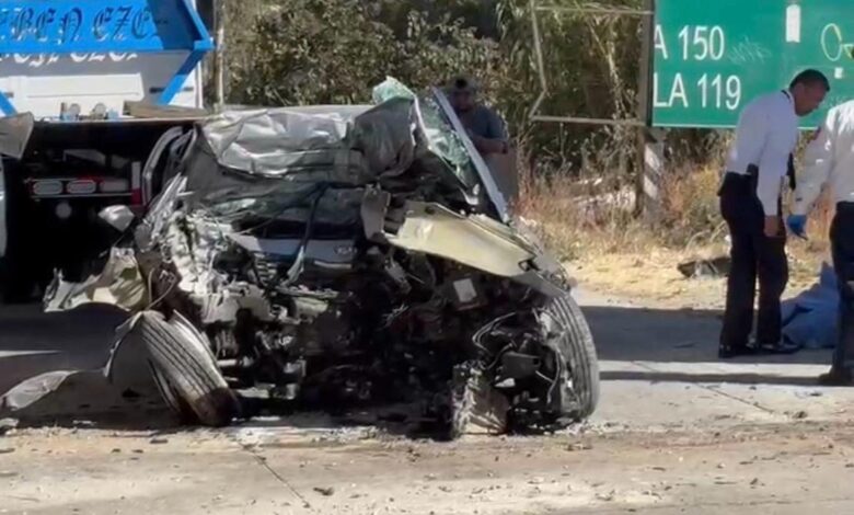 accidente, autopista México-Puebla, San Jerónimo Caleras, exceso de velocidad, prensado, SSP, Proximidad de Caminos
