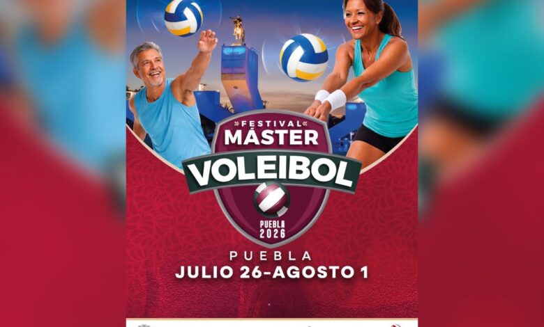 Gobierno de la Ciudad, Gobierno de Puebla, Festival Máster de Voleibol 2026