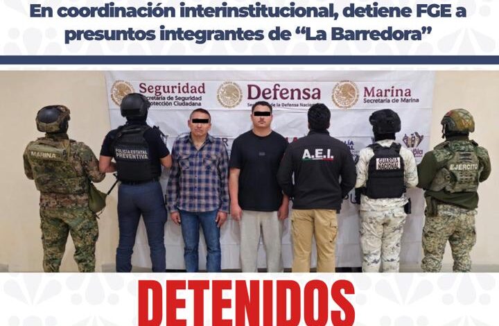 detenidos, FGE, La Barredora, Tlalancaleca, Texmelucan, delitos contra la salud