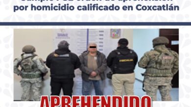 FGE, aprehensión, Coxcatlán, homicidio calificado