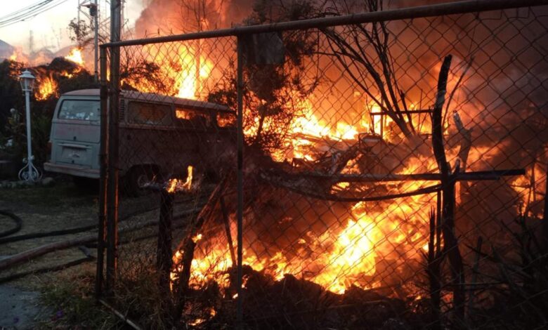 incendio, bazar, Bomberos, PC Municipal, PC Estatal, Totimehuacán, bazar