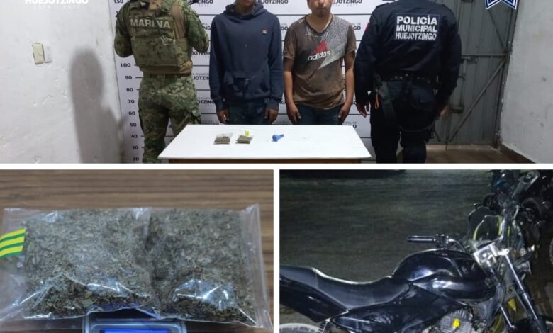 detenidos, SSC Huejotzingo, Oxxo, Los Pañales, delitos de alto impacto, generadores de violencia