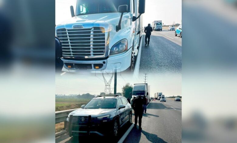 tractocamión, robo, operativo, México-Puebla, Xoxtla, Arco Norte, Policía Estatal