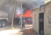 incendio, recicladora, vecinos, Bomberos, San Baltazar Temaxcalac, San Martín Texmelucan