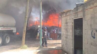 incendio, recicladora, vecinos, Bomberos, San Baltazar Temaxcalac, San Martín Texmelucan
