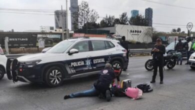 motociclista, lesionada, Periférico, Valsequillo, La Guadalupana, SSP, detenido, tractocamión