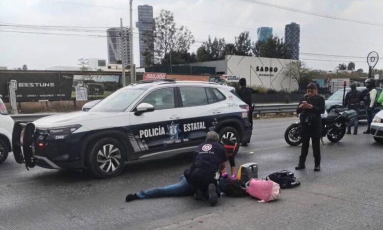 motociclista, lesionada, Periférico, Valsequillo, La Guadalupana, SSP, detenido, tractocamión
