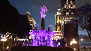 Pepe Chedraui, Mujeres que Brillan, fuentes, iluminación violeta, Día de la Mujer, Gobierno de la Ciudad