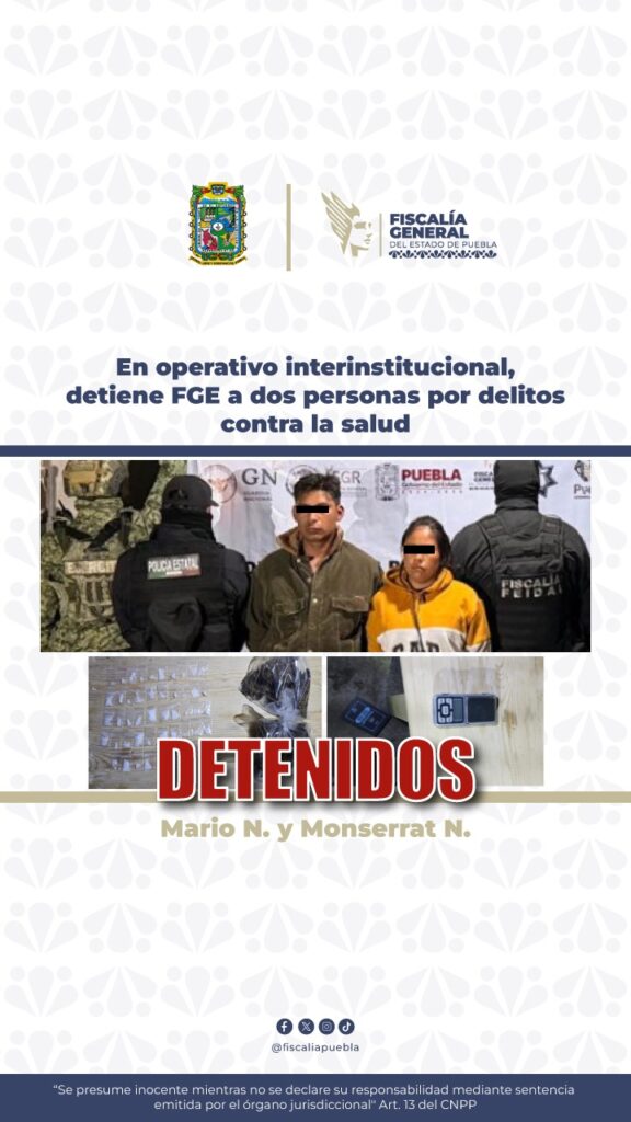 cateo, FGE, Prados El León, Atlixco, detenidos, drogas, narcomenudeo