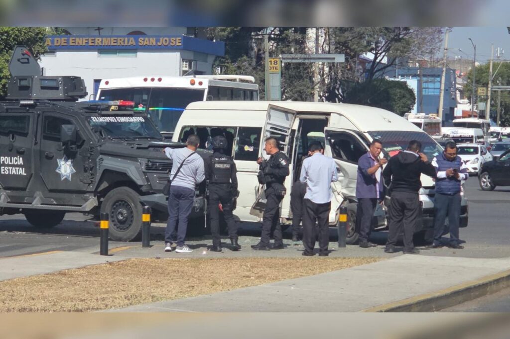 choque, unidad blindada, SSP, Fuerzas Especiales, transporte público, lesionados