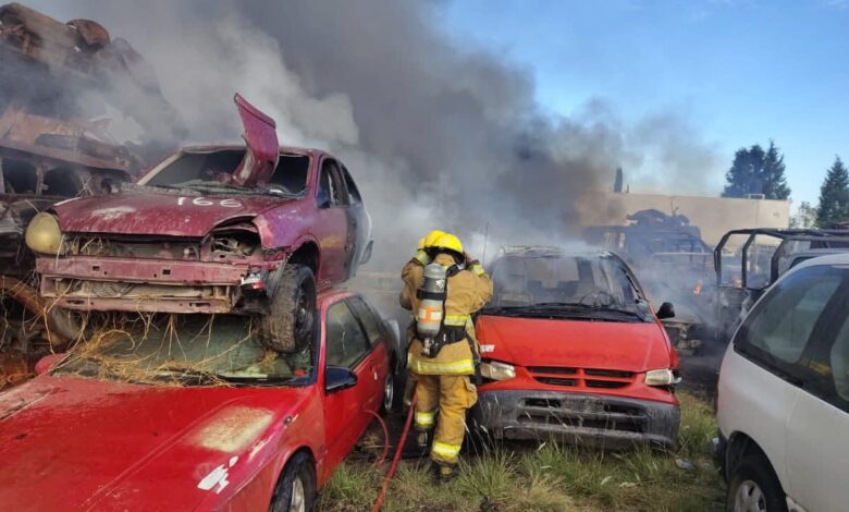 incendio, corralón, colonia Nuevo León, Cuautlancingo, Bomberos, Protección Civil
