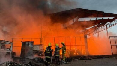 incendio, recicladora, Coronango, San Francisco Ocotlán, Bomberos, SSP, Cuautlancingo