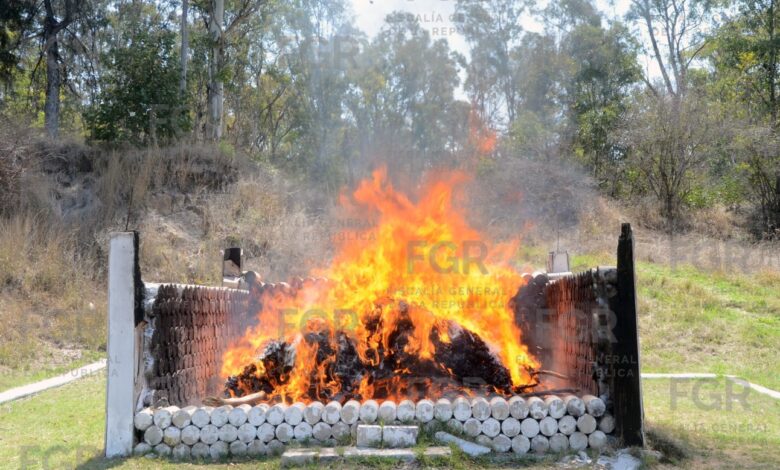 incineración, droga, destrucción, objetos del delito, FGR, Puebla