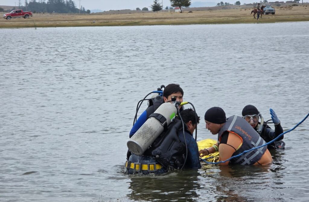 ahogados, Chignahuapan, Presa Cuautelolulco, Bomberos, buzos, rescate acuático, Protección Civil