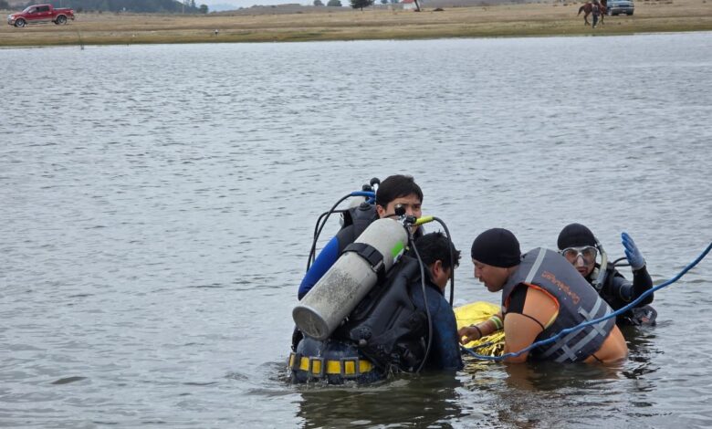 ahogados, Chignahuapan, Presa Cuautelolulco, Bomberos, buzos, rescate acuático, Protección Civil