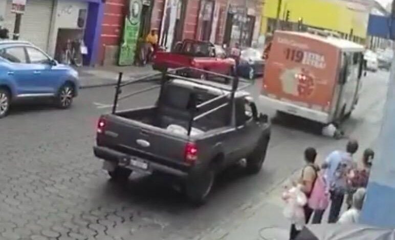 atropellada, Centro Histórico, transporte público, ruta 76, lesionada