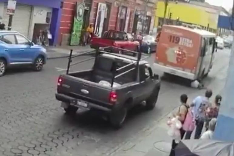 atropellada, Centro Histórico, transporte público, ruta 76, lesionada