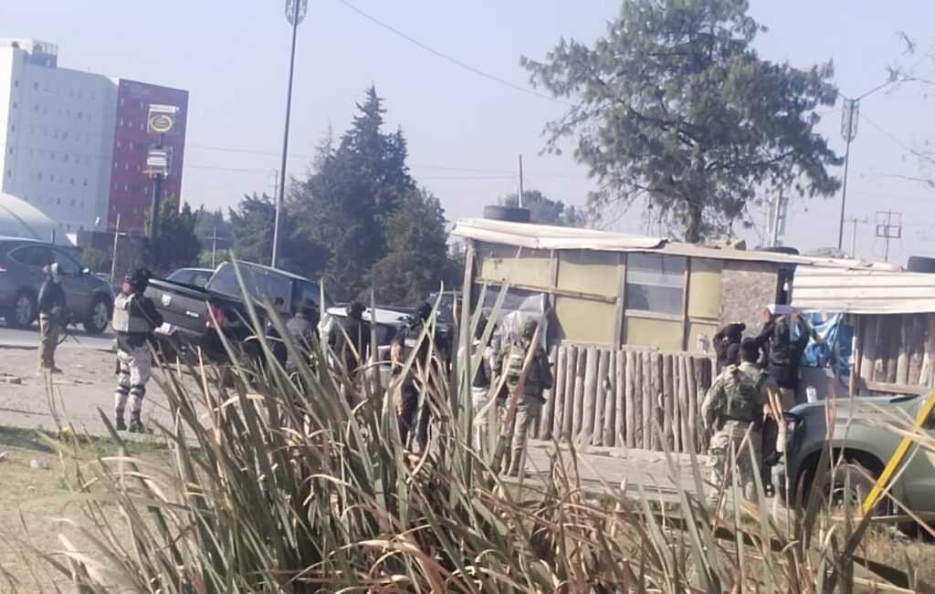 operativo, aseguramiento, FGE, Ejército, GN, covacha, Periférico, San Francisco Ocotlán, Coronango