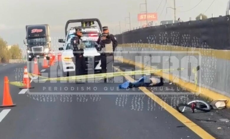 ciclista, muerto, autopista México-Puebla, Texmelucan, Capufe, accidente