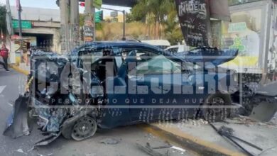 accidente, trailero, tractocamión, lateral de la México-Puebla, parque FINSA, Cuautlancingo