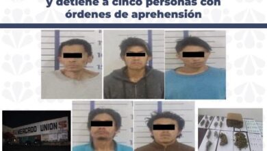 cateo, FGE, Mercado Unión, detenidos, droga, armas de fuego, desaparición de personas