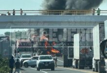 volcadura, incendio, tractocamión, accidente, Cuacnopalan-Oaxaca, Tehuacán, PC, Bomberos, Capufe