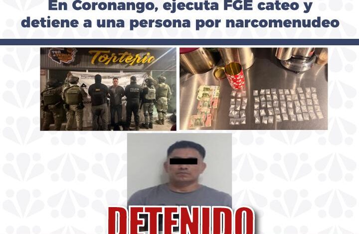 La Tortería, cateo, FGE, delitos contra la salud, droga, San Francisco Ocotlán