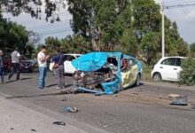 choque, taxista, carretera Amozoc-Acajete, FGE, diligencias, peritajes