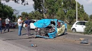 choque, taxista, carretera Amozoc-Acajete, FGE, diligencias, peritajes