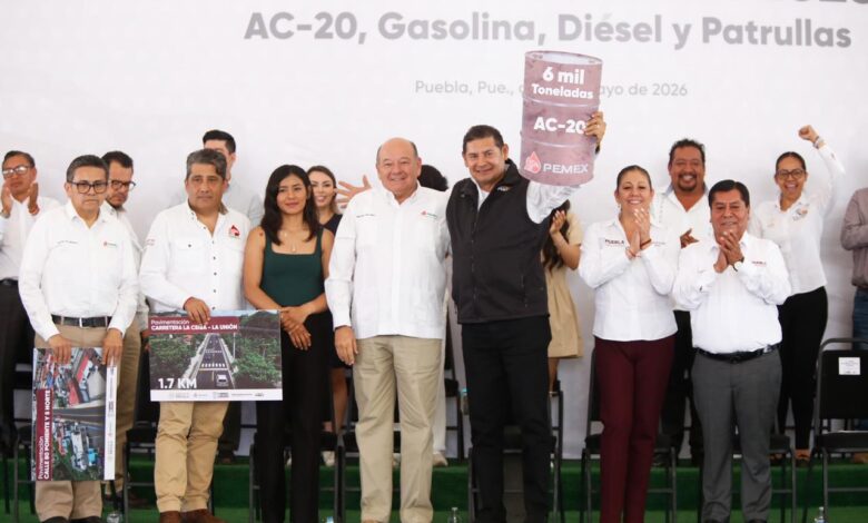 Pemex, Puebla, hidrocarburo recuperado, tres de pavimentación, donación