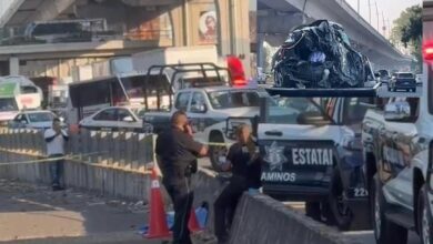 choque, accidente, autopista México-Puebla, La María, SSP, Proximidad de Caminos, prensado, FGE