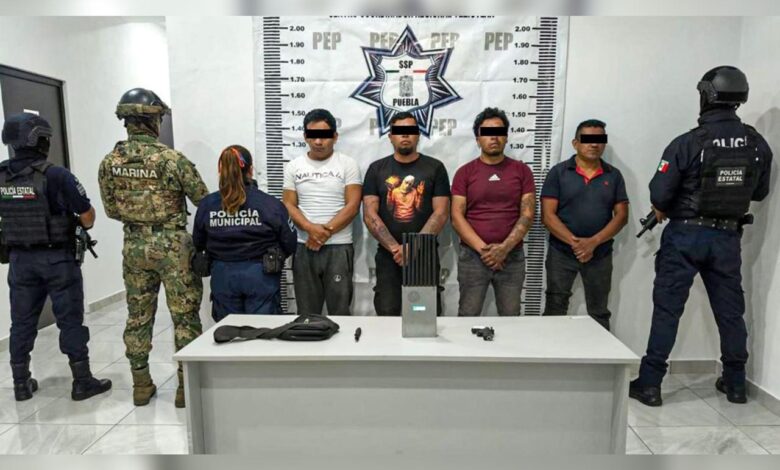 SSP, detenidos, banda, robo de transporte de. carga, Zautla