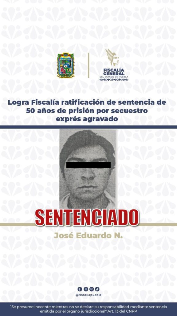 FGE, sentencia, secuestro exprés, parque industrial Puebla 2000