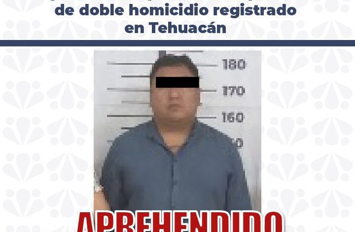 FGE, aprehensión, detenido, homicidio, Tehuacán, San Pedro Cholula
