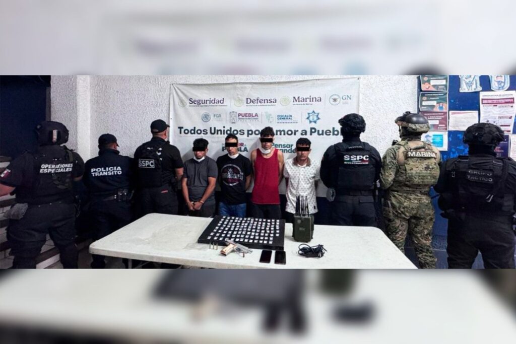 asaltantes, detenidos, Coronango, robo a transporte de carga, SSP, Marina