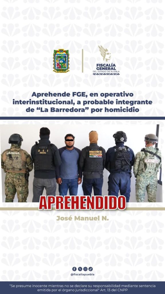 aprehensión, FGE, La Barredora, ejecución, Totimehuacán, Amado Corcuera