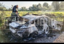 calcinado, incendio, vehículo, Amozoc, Infonavit La Cruz, FGE, Bomberos