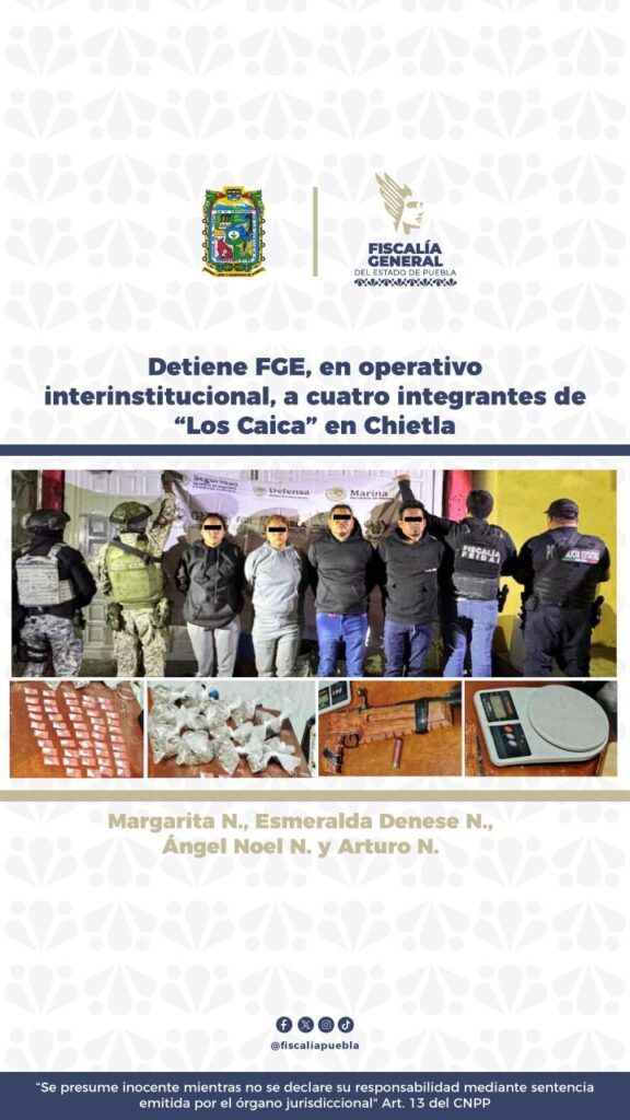 operativo, FGE, Los Caica, Chietla