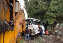 tren, vías, Manuel Rivera Anaya, San Antonio Abad, accidente, microbús ruta 50, tren
