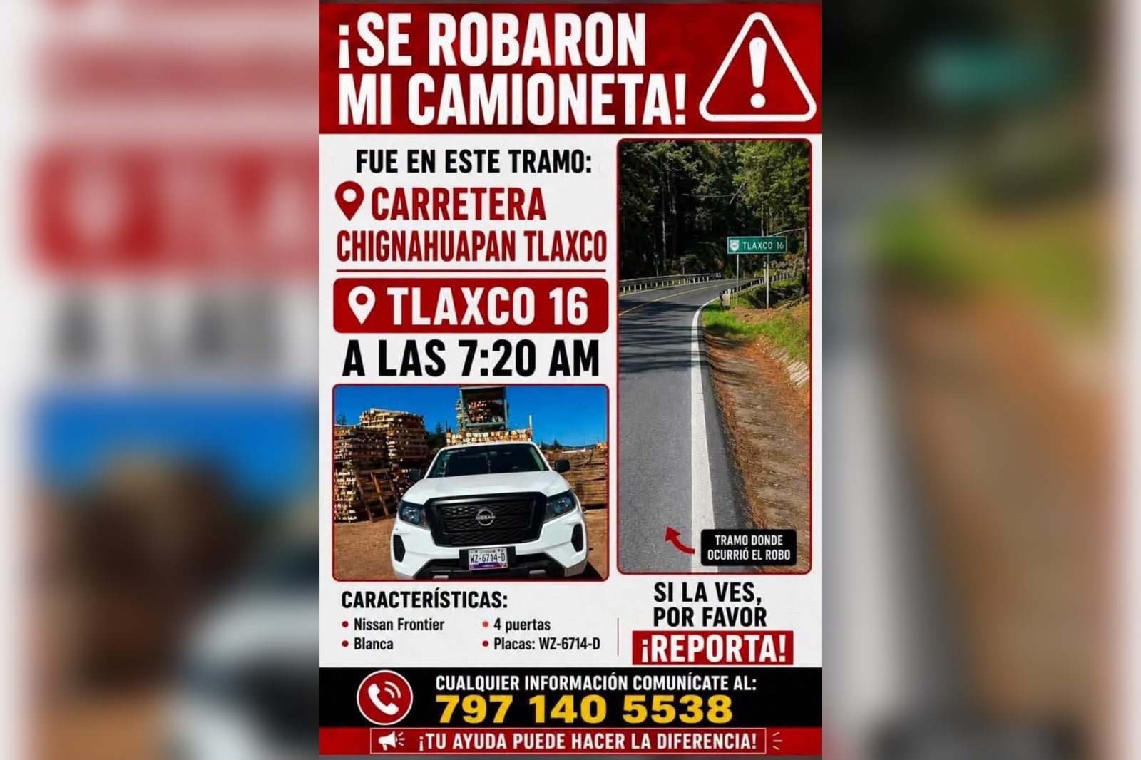 asalto, robo de vehículo, Llano del Conejo, Chignahuapan, inseguridad, homicidio, Felimón León Romero