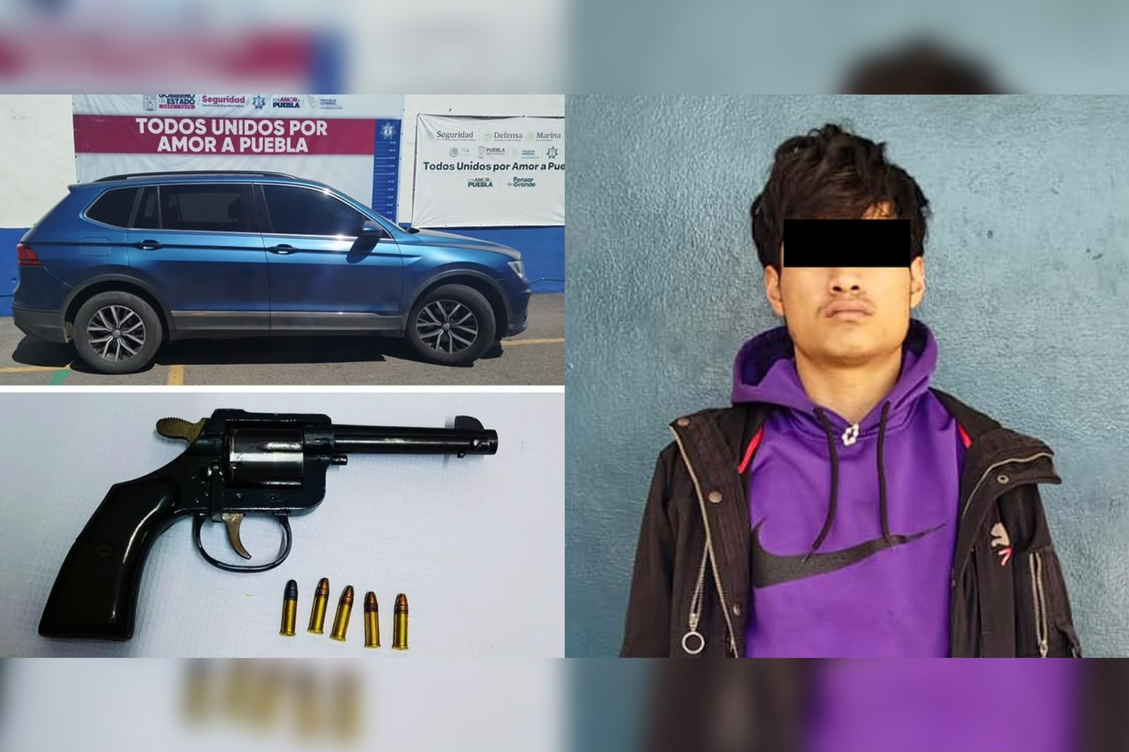SSP, Guardia Nacional, vehículo robado, detenidos, Xoxtla