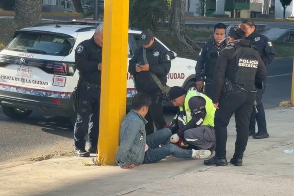 accidente, ciclovía, Bulevar Hermanos Serdán, lesionado