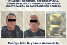 detenidos, FGE, tráiler robado, Coronango, detenidos