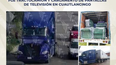 FGE, operativo, tractocamión, pantallas, electrodomésticos, Sanctórum, Cuautlancingo