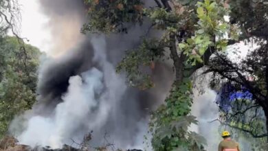 incendio, barranca, basura, Bosques de San Sebastián, Bomberos