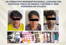cateo, FGE Puebla, Atlixco, narcomenudeo, detenidos
