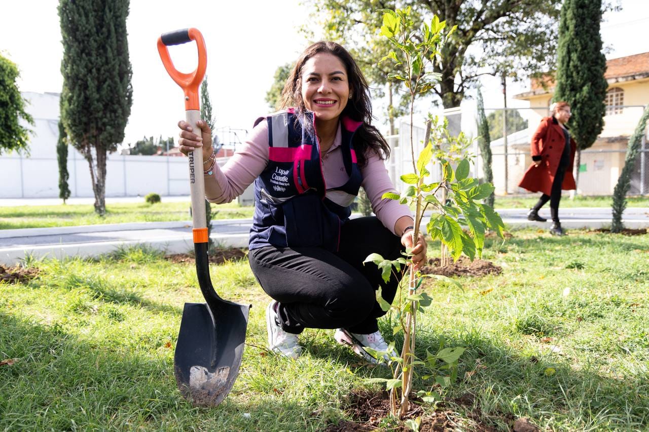 Lupita Cuautle, San Andrés Cholula, reforestación