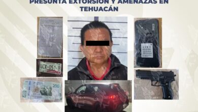 extorsión, amenazas, Tehuacán, detenido, préstamo, cobro, FGE