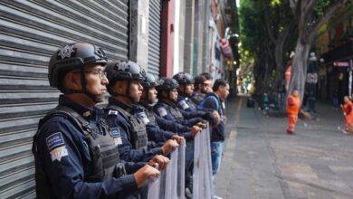 operativo, SSC, Gobernación, SSP, Corredor 5 de Mayo, comerciantes ambulantes