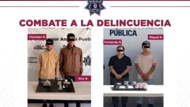 detenidos, narcomenudistas, Tehuacán, FGE